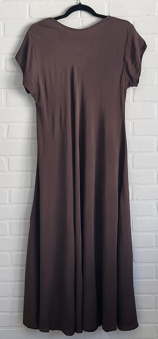 Satin Short Sleeves Dress
