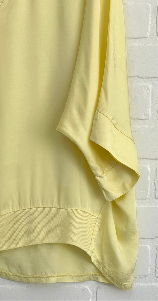Belle Loose Fit V-Neck Satin Top