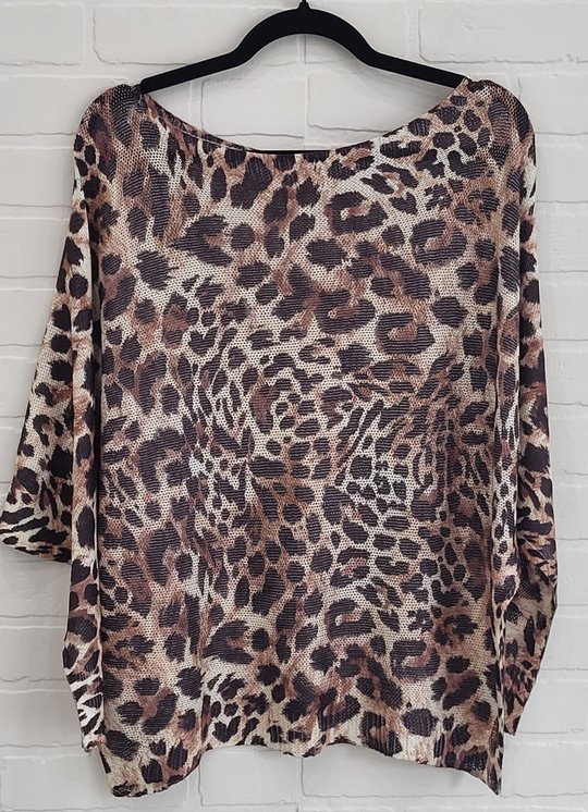 Cheetah batwing sweater