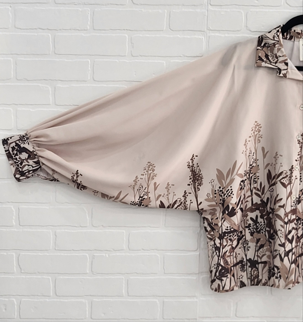 Botanical Satin Blouse