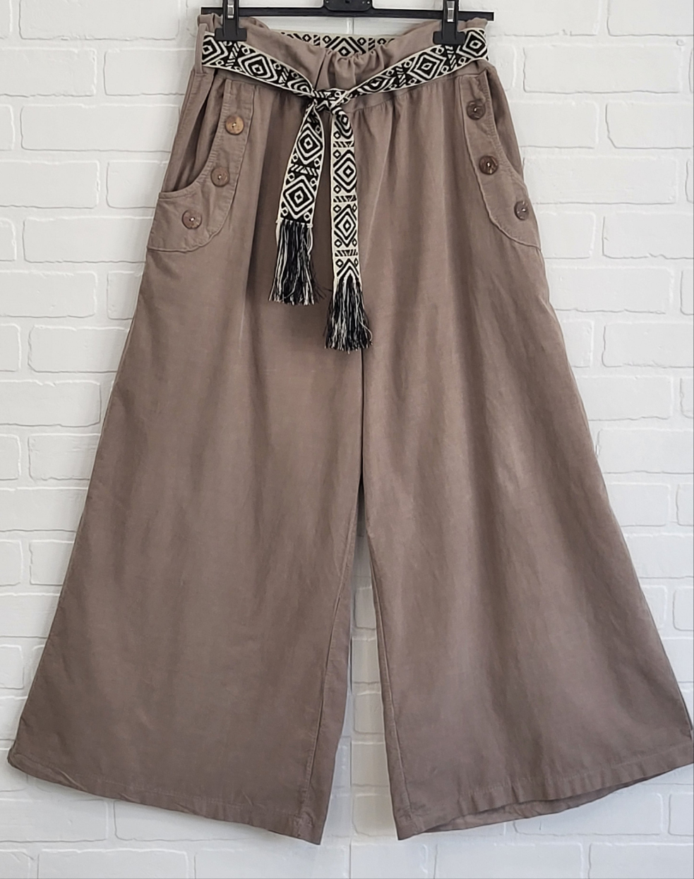 Wide leg corduroy pants