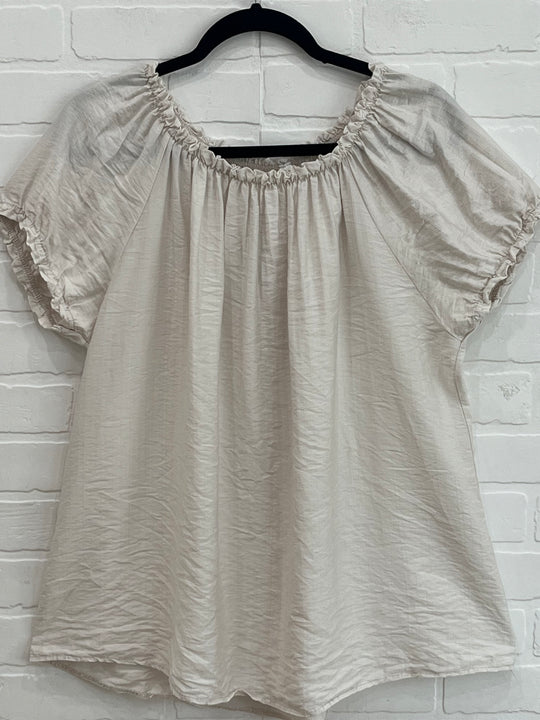 Short Sleeved Peasant Blouse