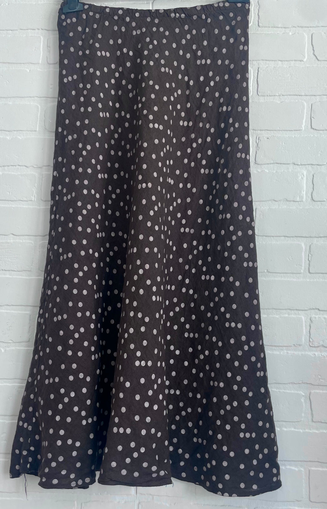 Polka Dot Linen Skirt
