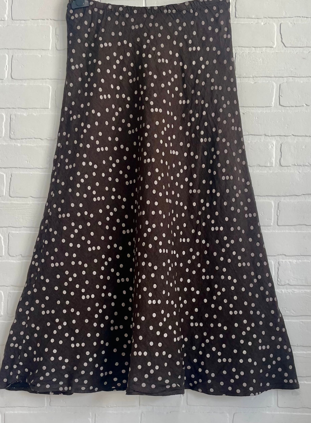 Polka Dot Linen Skirt