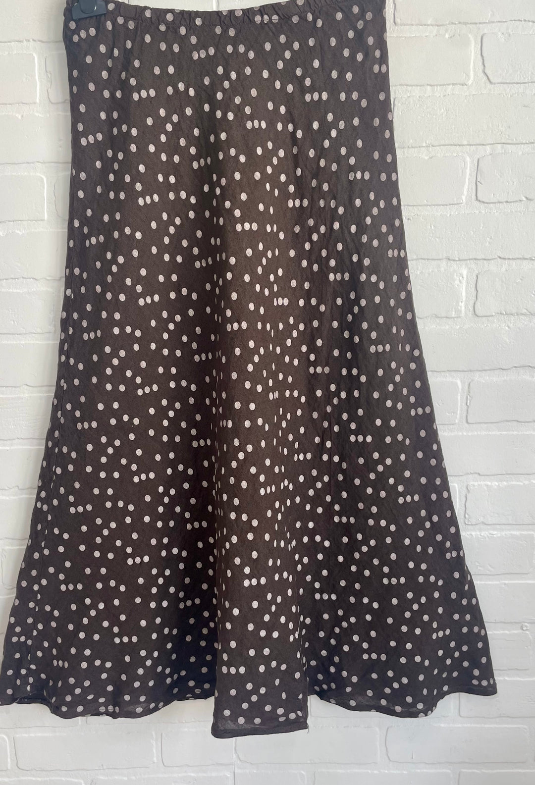 Polka Dot Linen Skirt