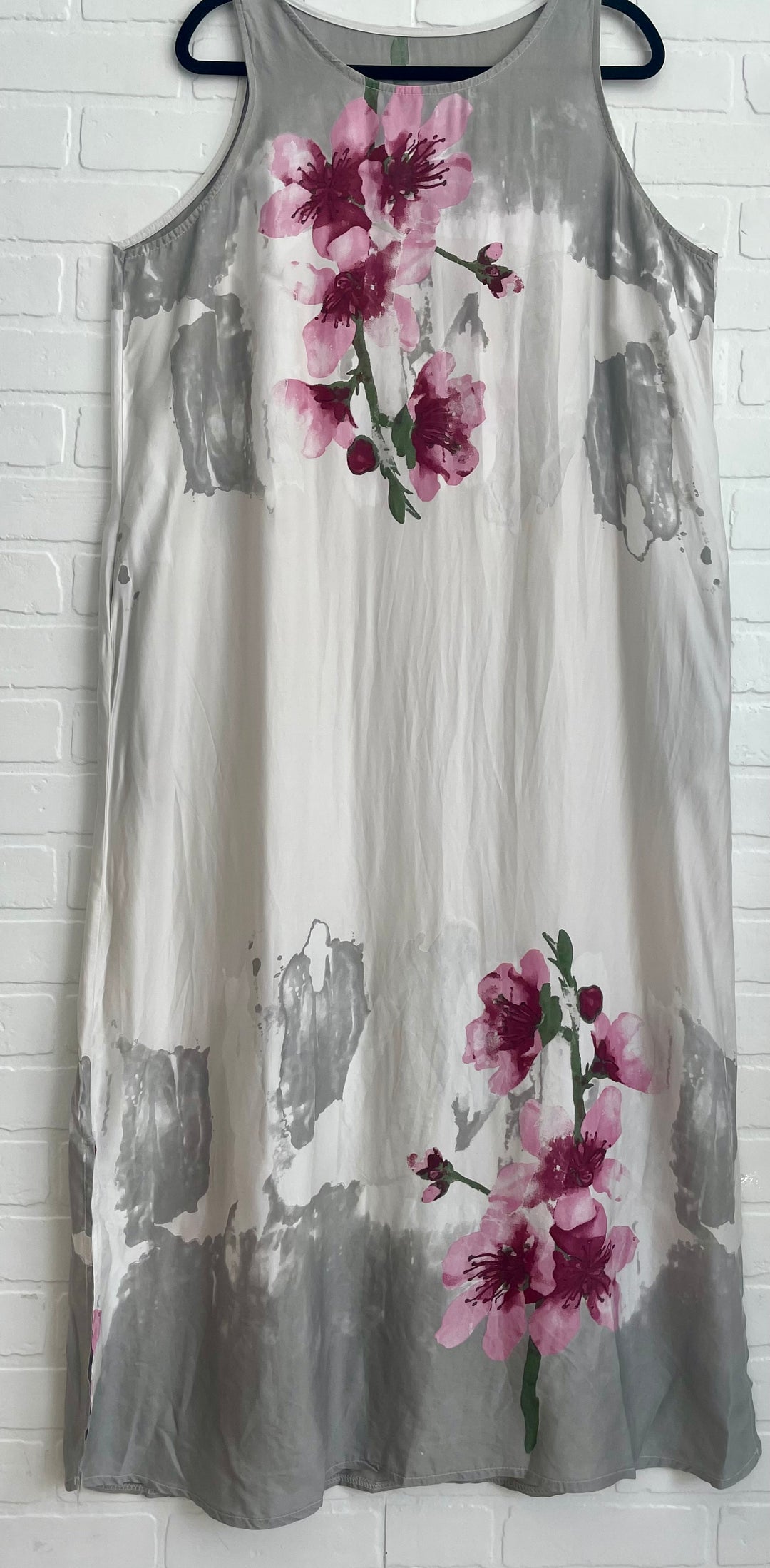 Maxi Length Flowing Satin Dress