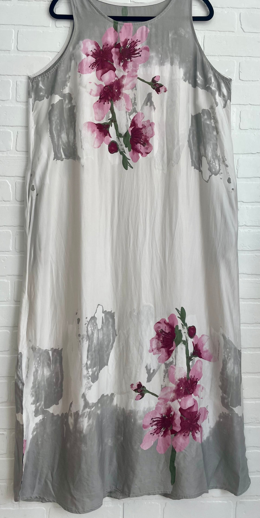 Maxi Length Flowing Satin Dress