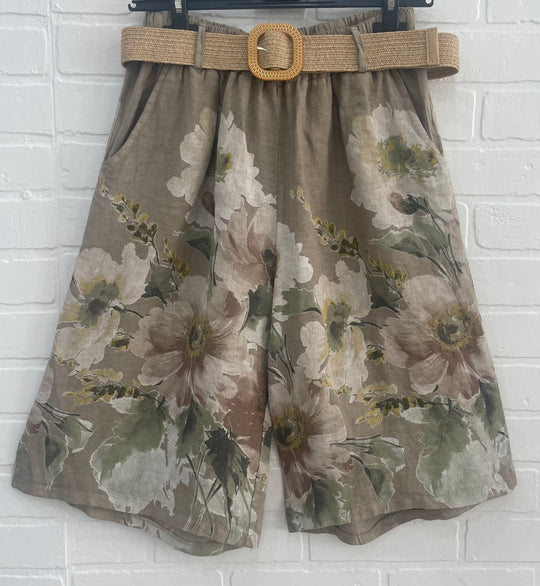 Wildflower Linen Shorts