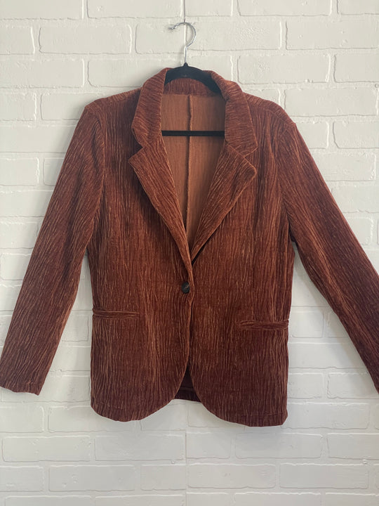 Textured Velour Blazer