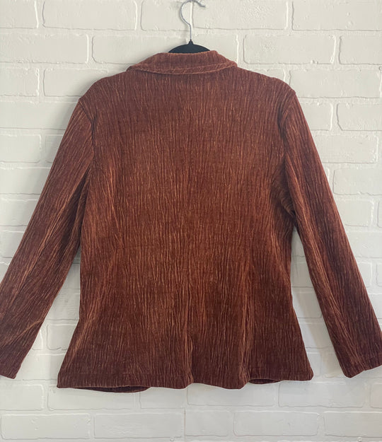 Textured Velour Blazer
