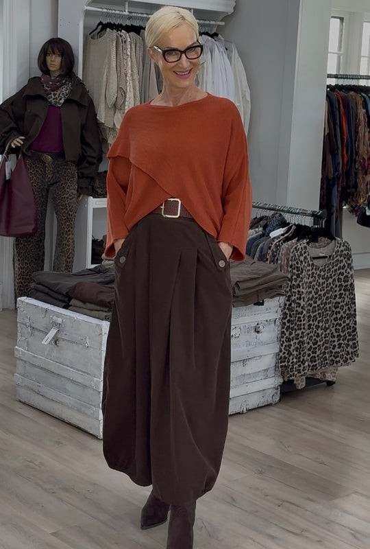 Rose Corduroy Skirt