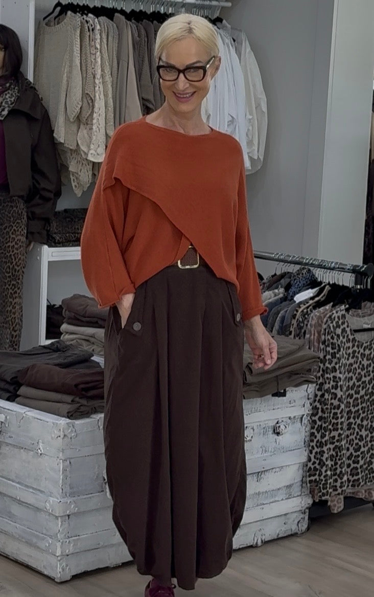 Rose Corduroy Skirt