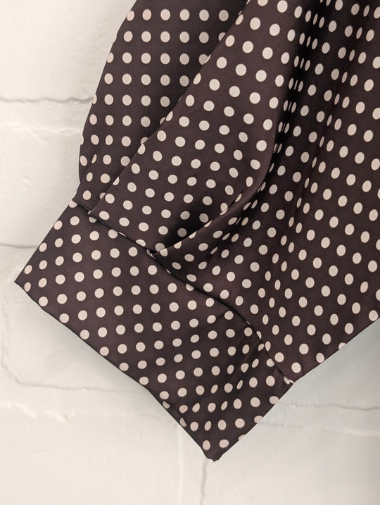 Satin polka dots top