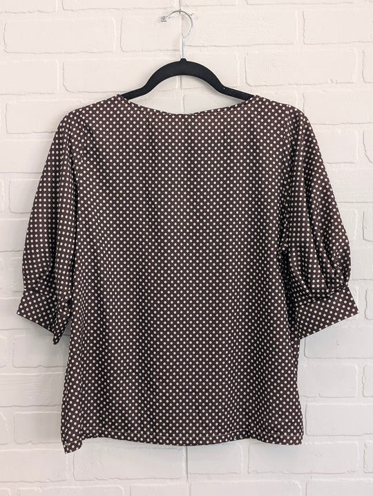 Satin polka dots top