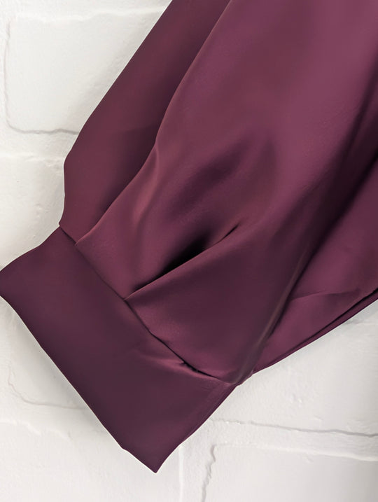 Satin Elegance 3/4 Sleeve Blouse