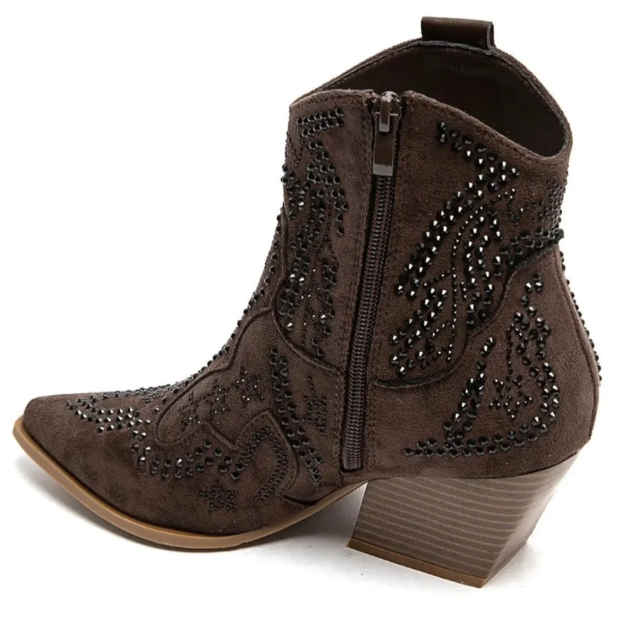 Ankle Crystal Cowboy Boots