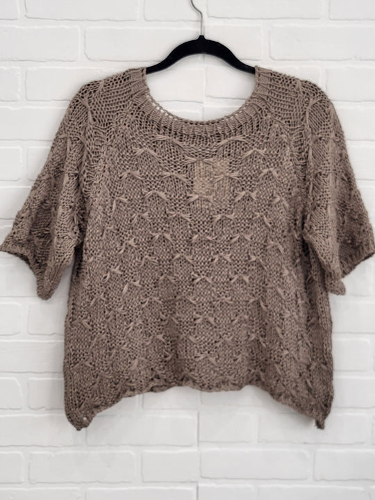 Toscana Textured Cotton Knit Top