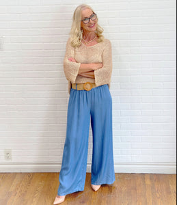 Denim Palazzo Pants