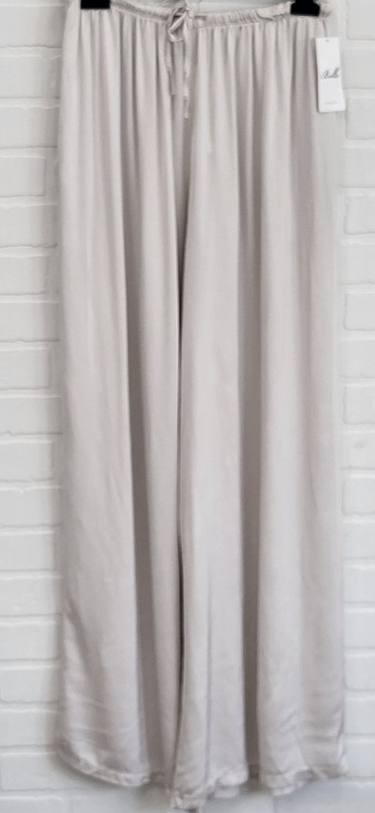 Wide Leg Satin Trousers