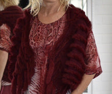 Load image into Gallery viewer, Cranberry Fur Vest
