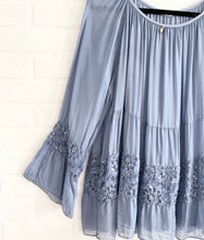 Load image into Gallery viewer, Blue layered boho top
