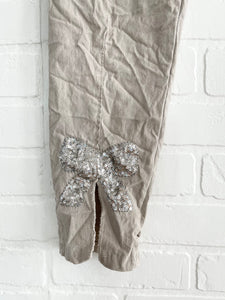Sequins bow joggers