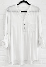 Charger l&#39;image dans la galerie, Long shirt with clear sequins details
