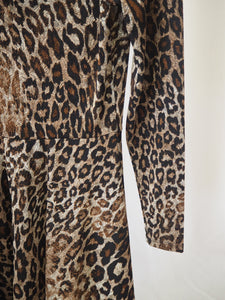 Turtleneck Leopard Dress