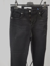 Load image into Gallery viewer, High-Waisted Distressed Black Jeans
