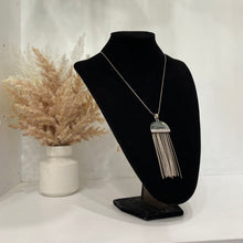 Load image into Gallery viewer, Semi Circle Crystal Silver Necklace
