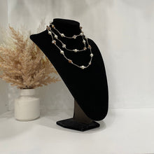 Load image into Gallery viewer, Asymmetrical Layered Necklace With White Shapes
