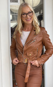 Edgy leather jacket