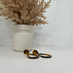 Tear Shaped Cheetah Print Earrings