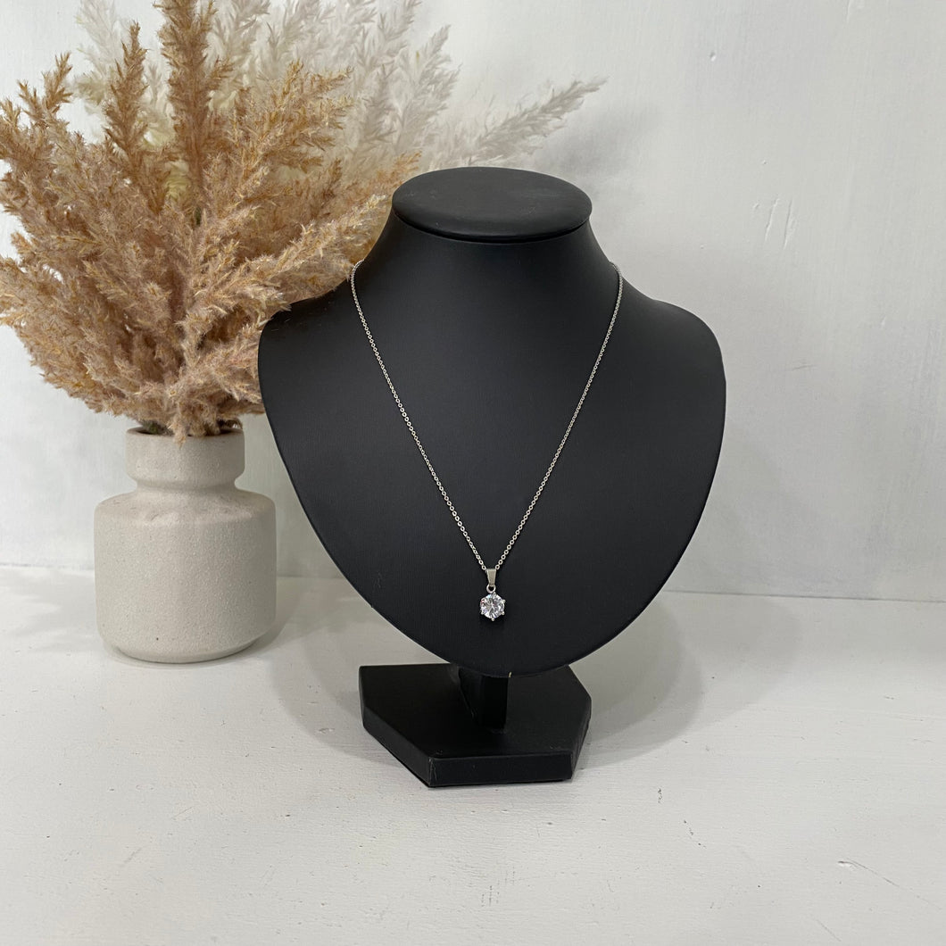Silver Diamond Necklace