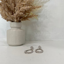 Load image into Gallery viewer, Jewelled Tear Drop Shaped Hanging Earring
